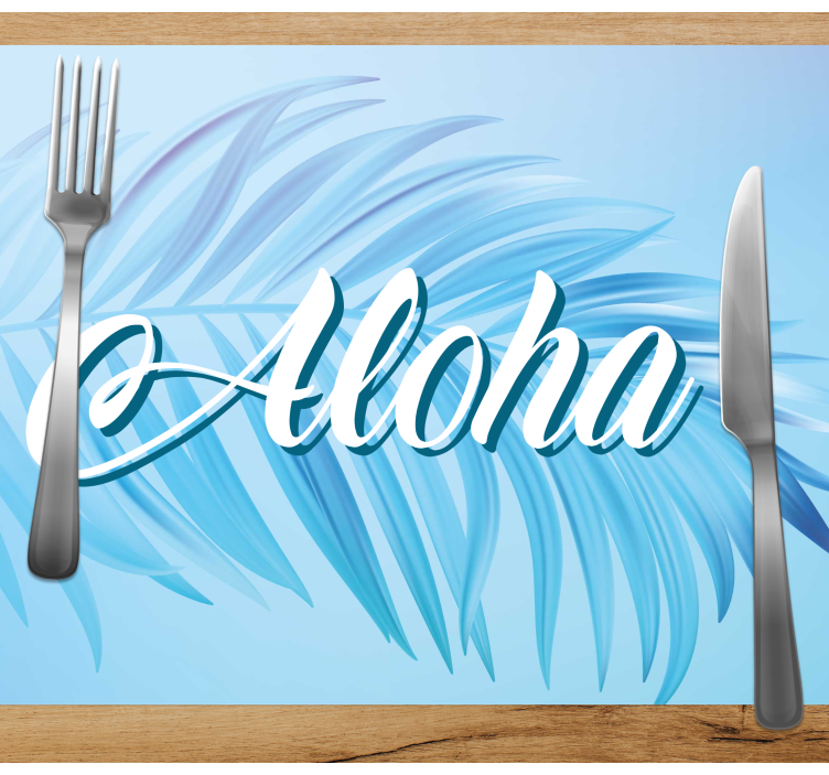 Set de table citation feuilles de palmier aloha - TenStickers