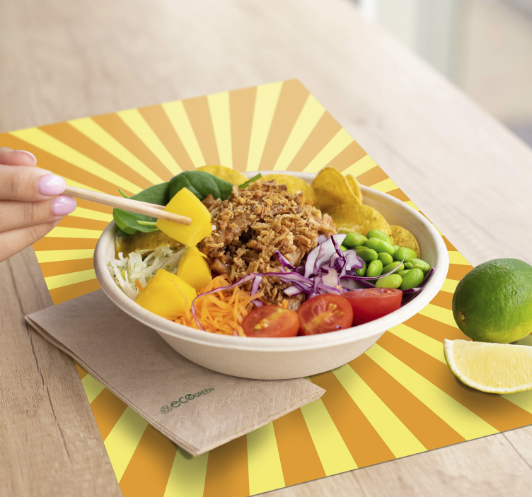 Set de table citation motif éclatant soleil - TenStickers