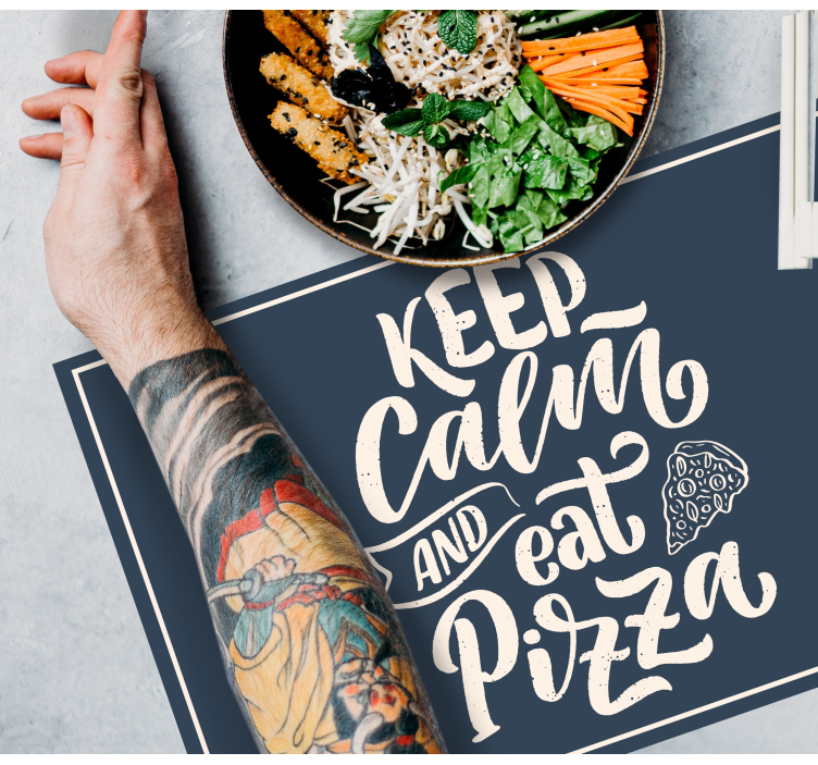 Set de table citation pizza calme - TenStickers