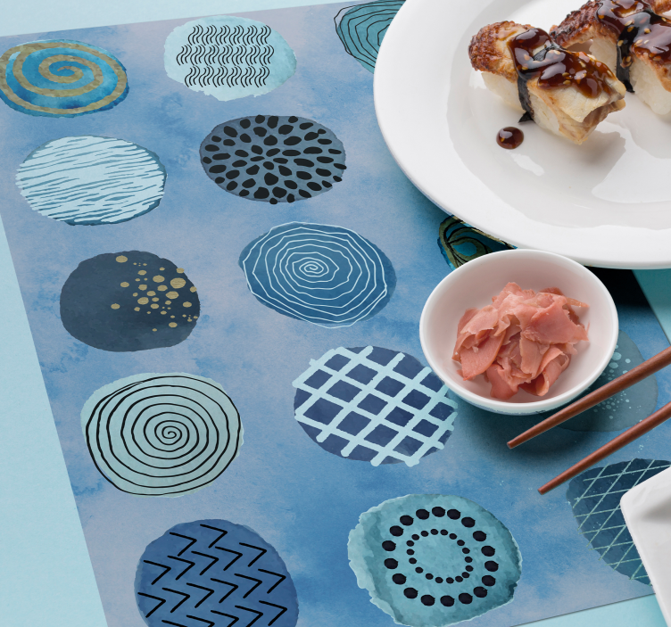 Set de table composition de motifs circulaires - TenStickers