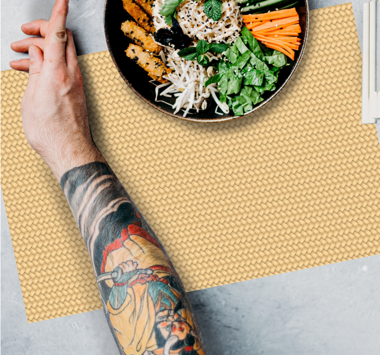 Set de table design bois Texture osier - TenStickers