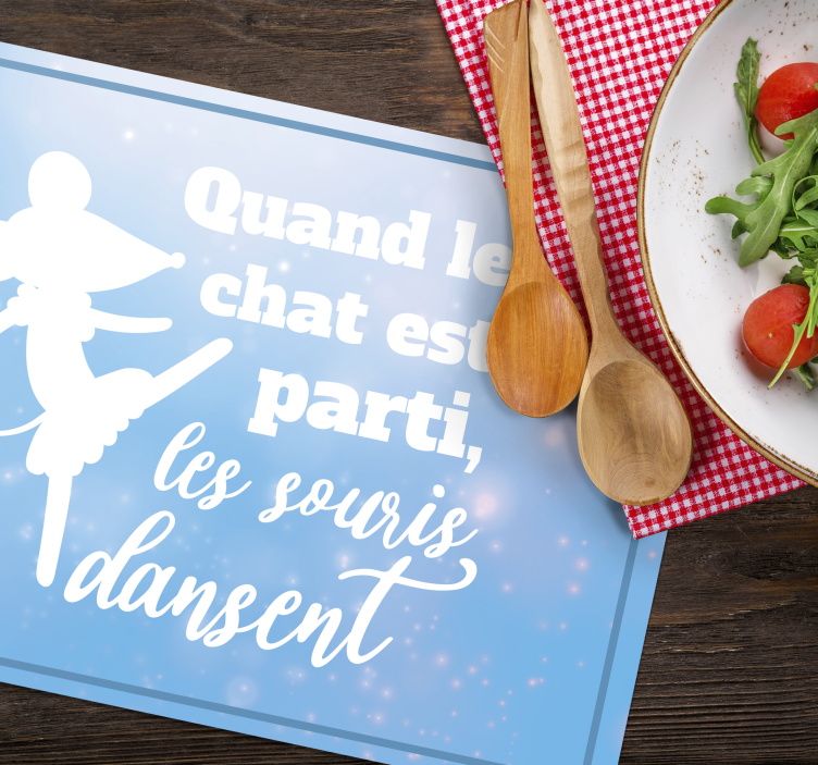 Set de table design citation les souris - TenStickers