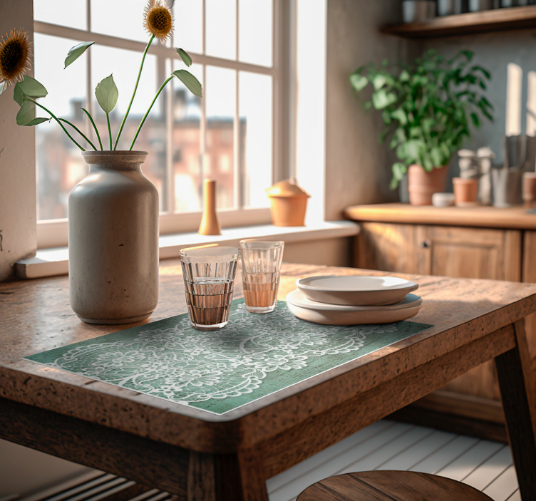 Set de table design élégant dentelle belge - TenStickers