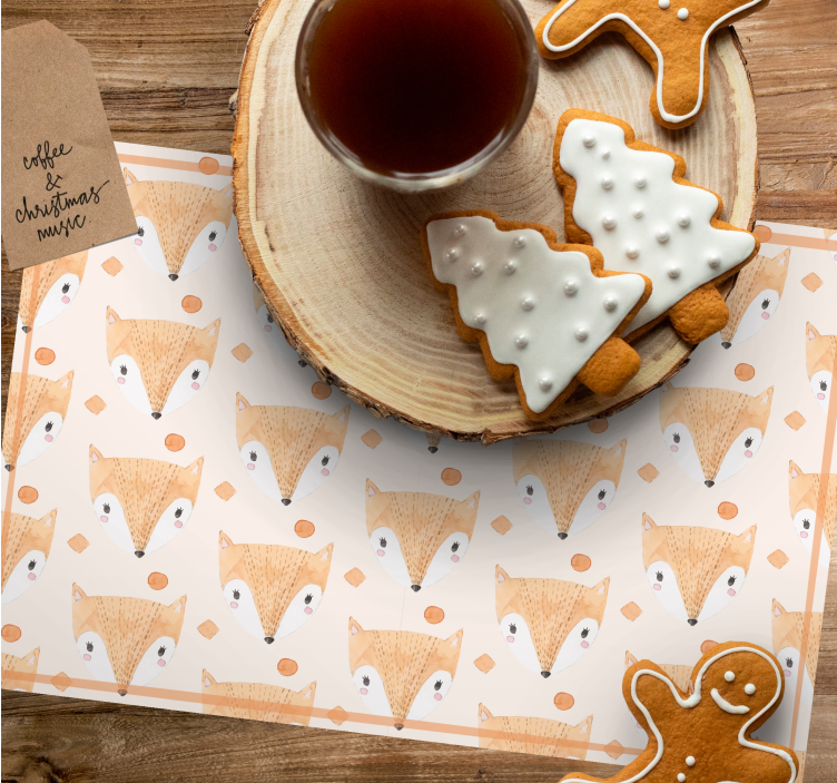 Set de table design enfant renards motif - TenStickers