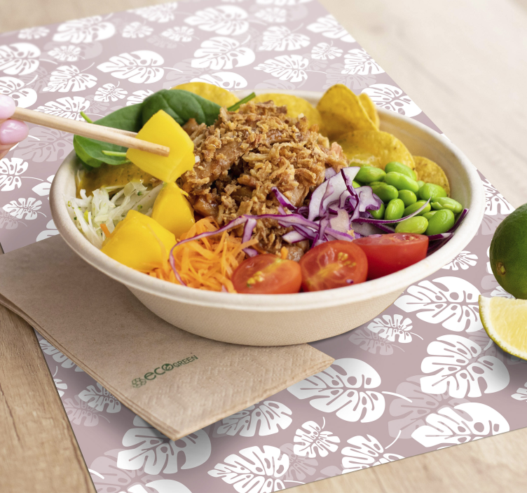 Set de table design feuilles tropicales - TenStickers