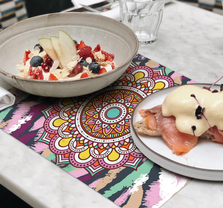 Set de table Élément mandala Énergique - TenStickers