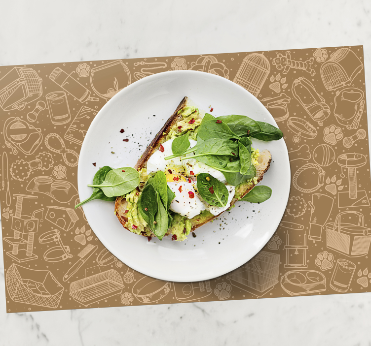 Set de table Éléments de cuisine détaillés - TenStickers