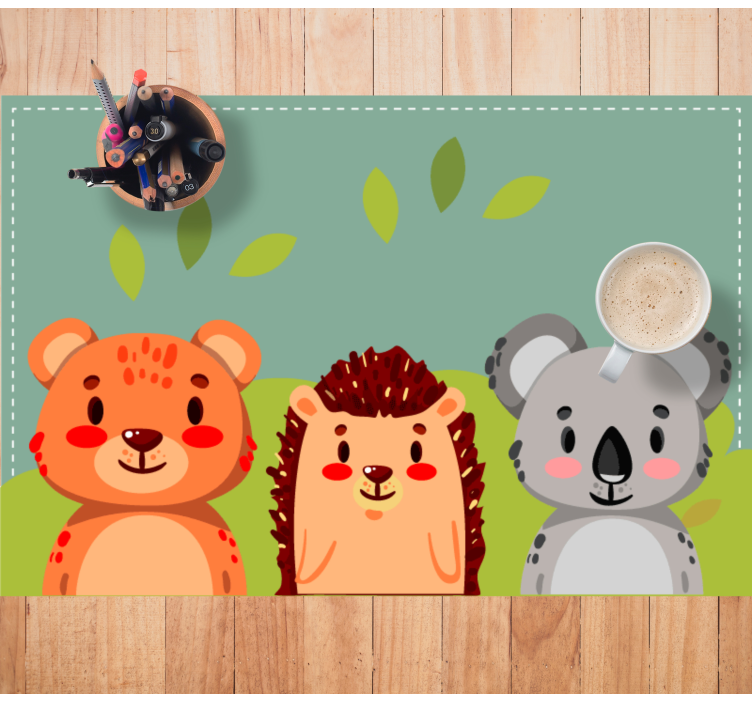 Set de table enfant amis animaux mignons - TenStickers