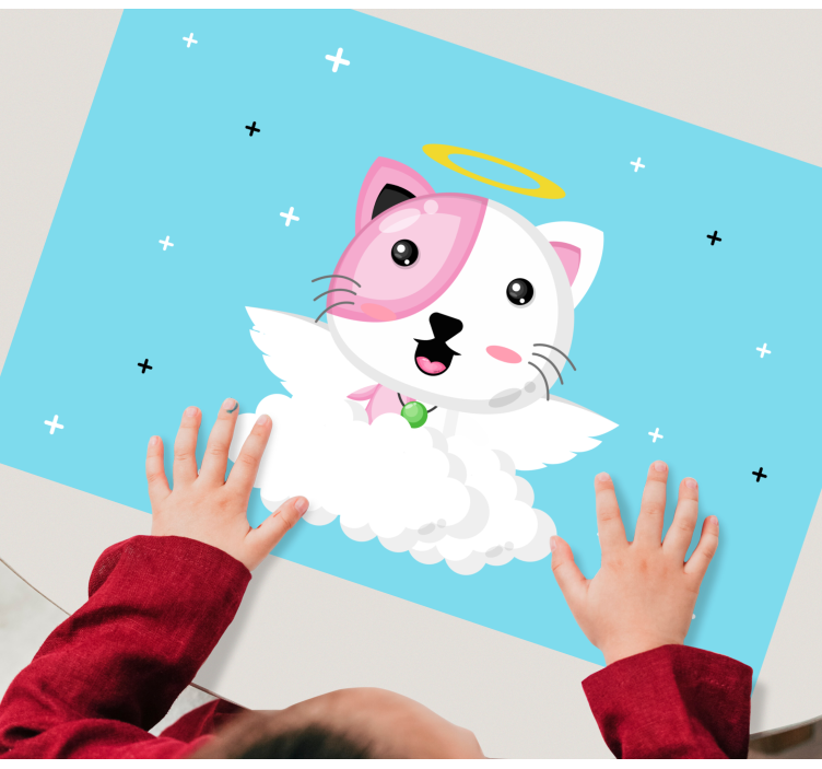 Set de table enfant chat ange mignon - TenStickers