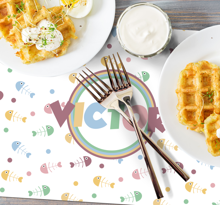 Set de table enfant concept poisson animé - TenStickers