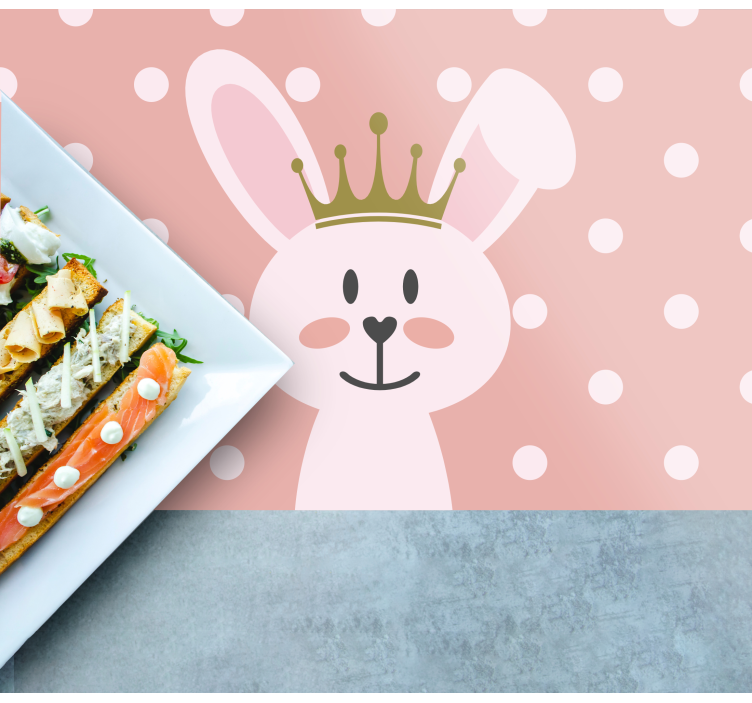 Set de table enfant couronne de lapin mignon - TenStickers
