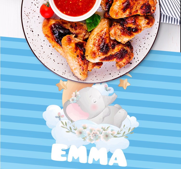 Set de table enfant design éléphant adorable - TenStickers