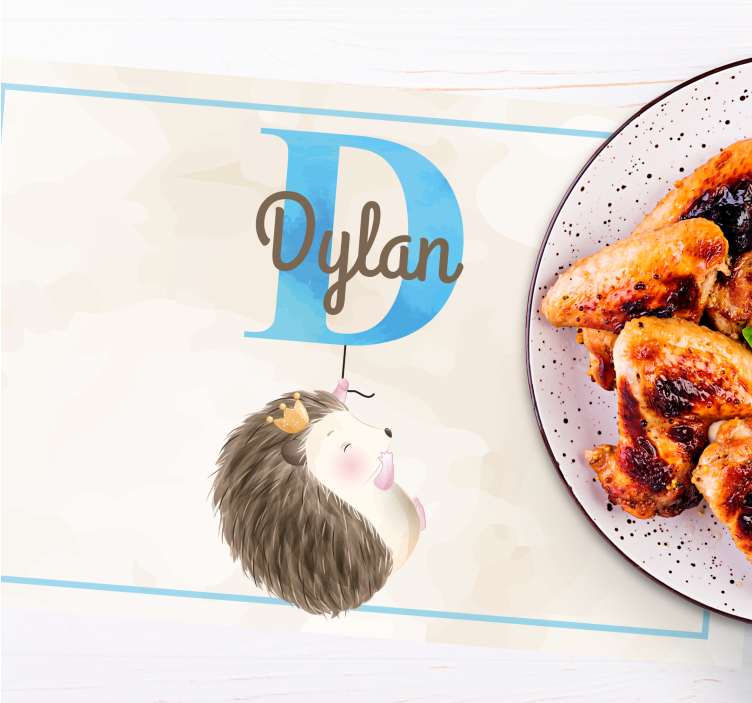 Set de table enfant design hérisson mignon - TenStickers