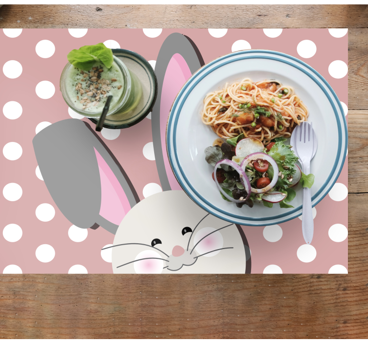 Set de table enfant design lapin joyeux - TenStickers