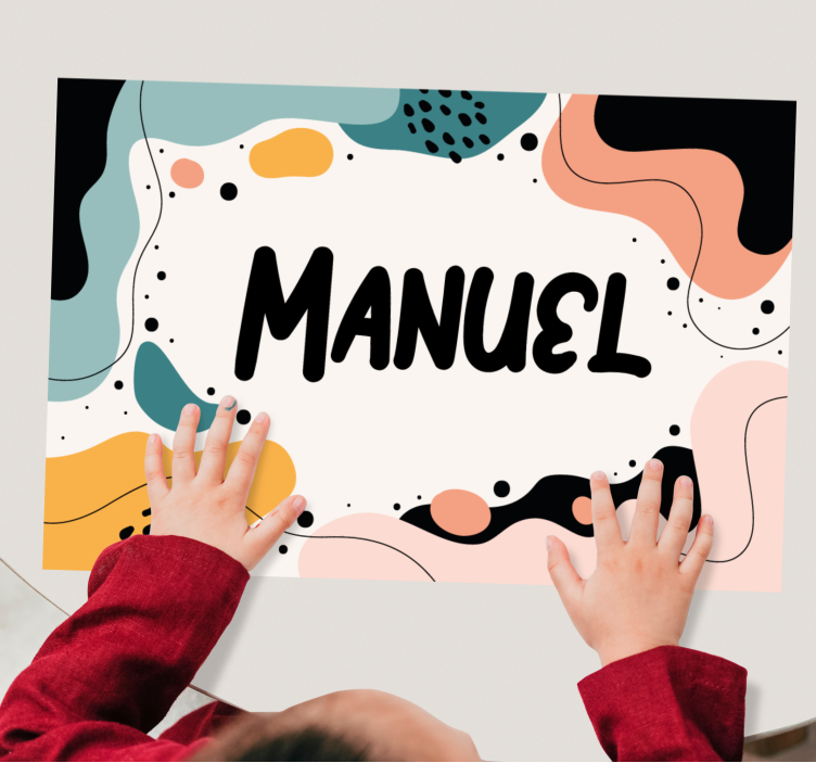 Set de table enfant formes abstraites vibrantes - TenStickers