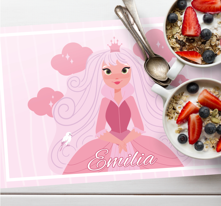 Set de table enfant illustration de personnage princesse - TenStickers