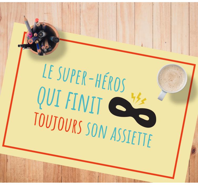 Set de table enfant inspiration super-héros - TenStickers