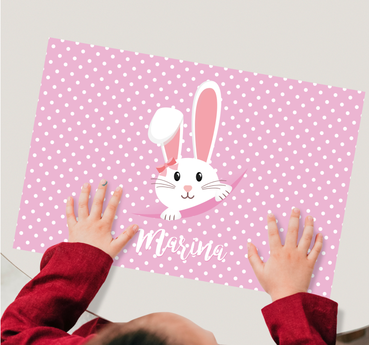 Set de table enfant lapin avec nœud - TenStickers