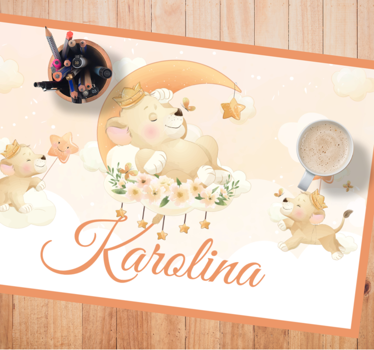 Set de table enfant lionceaux fantaisistes - TenStickers