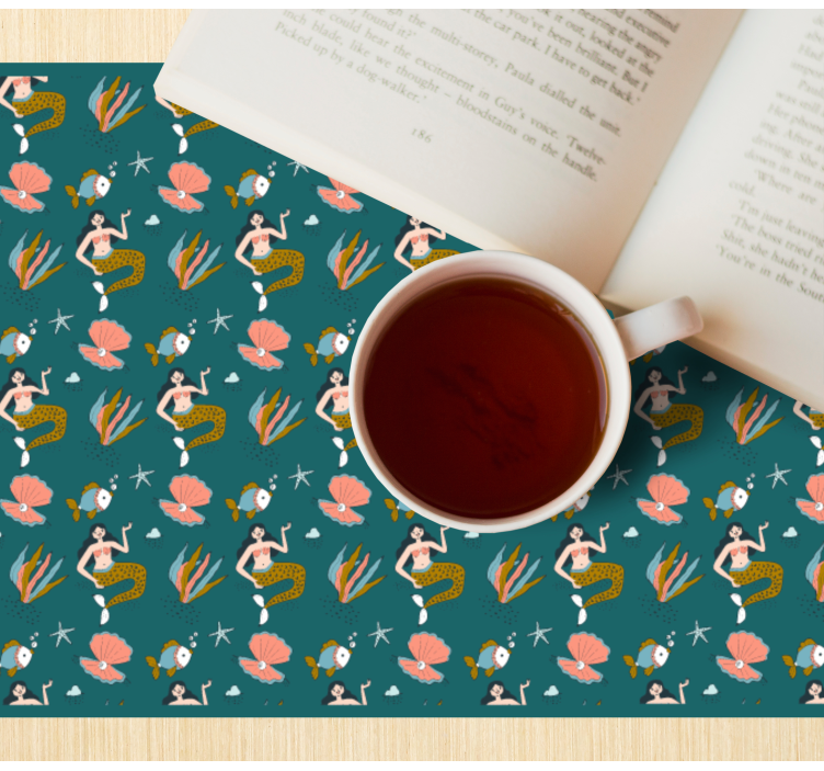 Set de table enfant motif coquillage de sirène - TenStickers