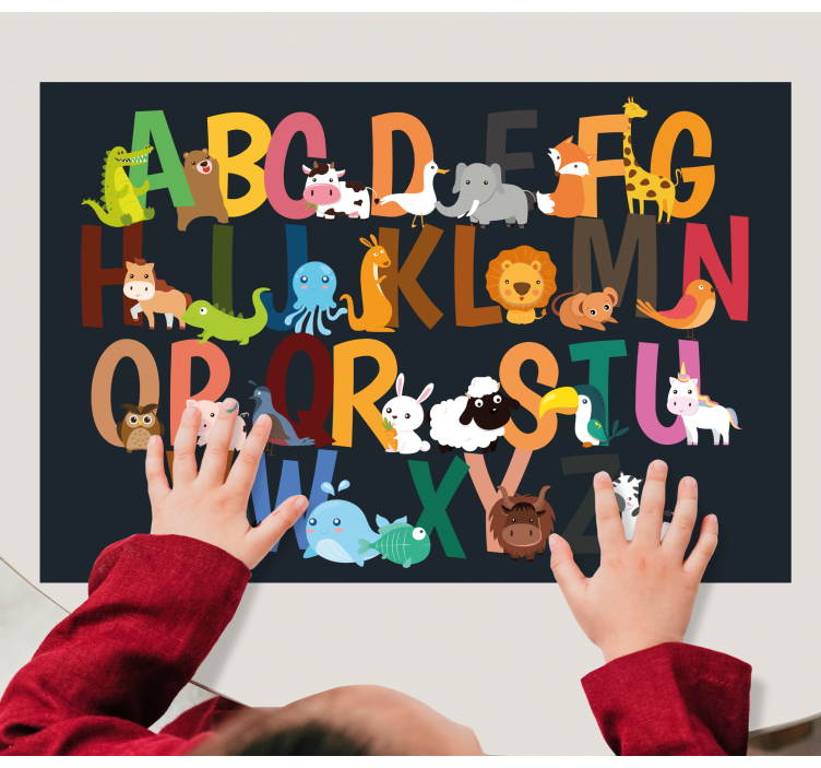Set de table enfant personnages animaux alphabet - TenStickers