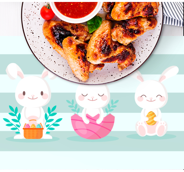 Set de table enfant personnages de lapins mignons - TenStickers