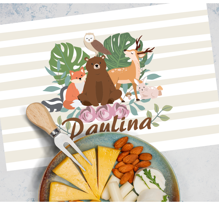 Set de table enfant rassemblement d'animaux fantaisistes - TenStickers