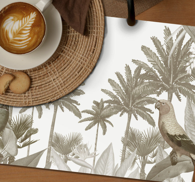 Set de table faune tropicale style vintage - TenStickers