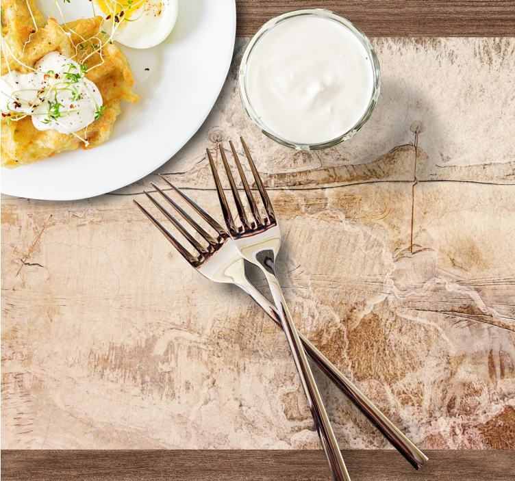 Set de table finition bois organique - TenStickers