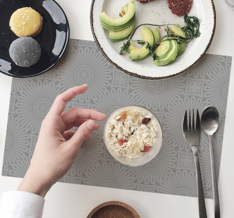 Set de table finition gris texturé - TenStickers