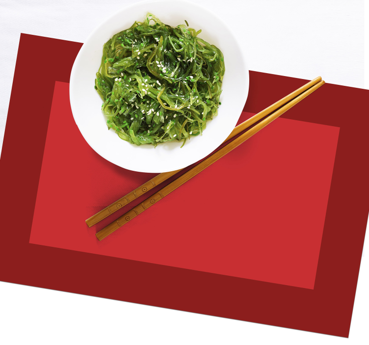 Set de table fond rouge vif - TenStickers