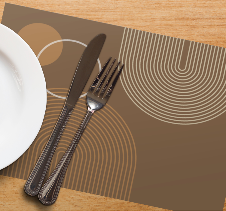 Set de table moderne Arcs géométriques chaleureux - TenStickers
