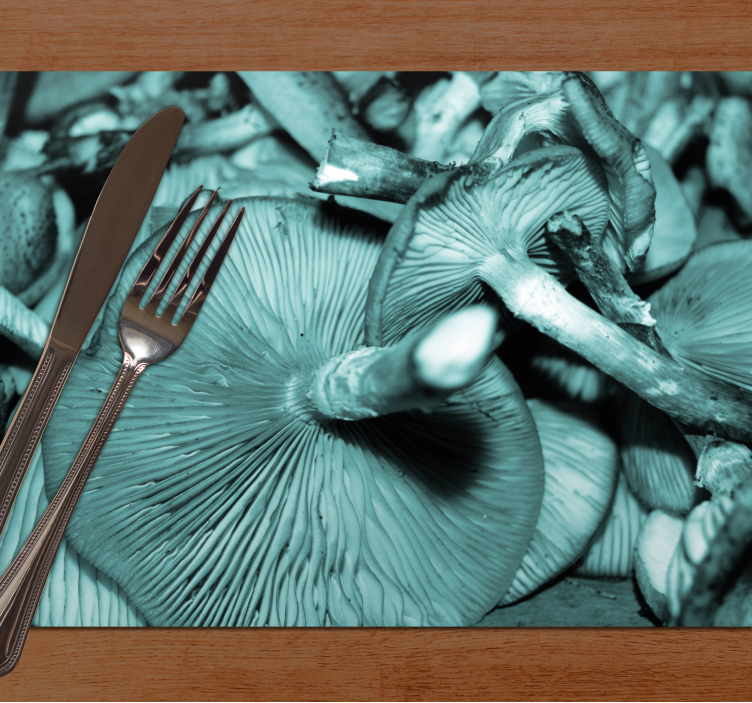 Set de table gros plan sur champignon - TenStickers