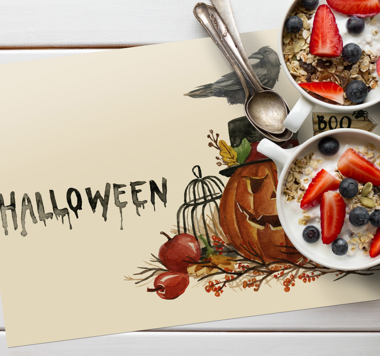 Set de table halloween arrangement de citrouilles festives - TenStickers