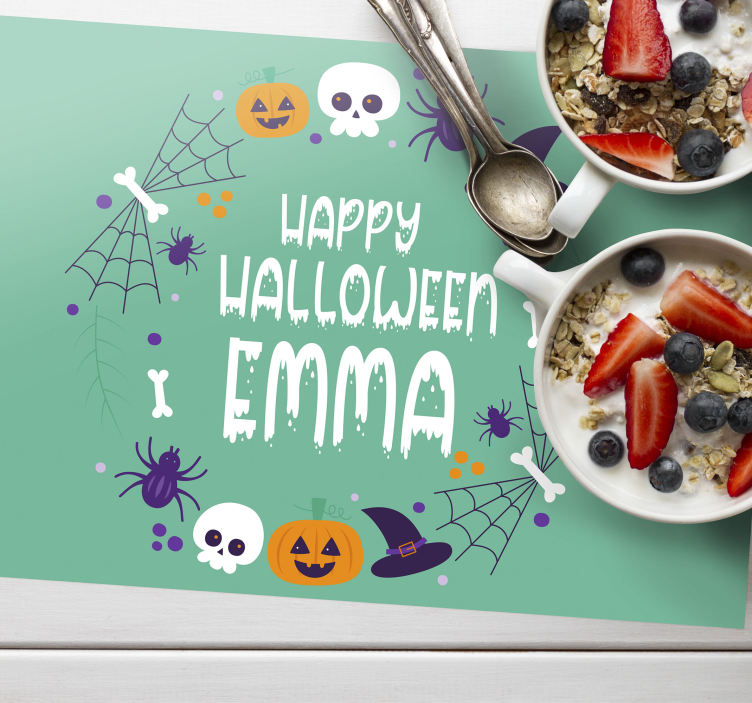 Set de table halloween design sur le thème d'halloween - TenStickers