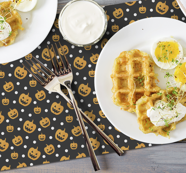 Set de table halloween motif citrouille - TenStickers