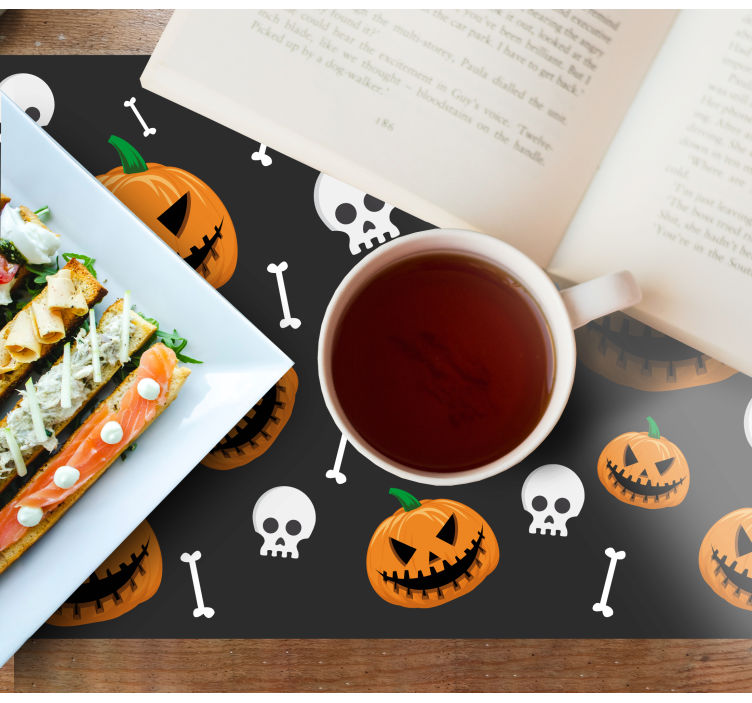Set de table halloween motif citrouilles - TenStickers