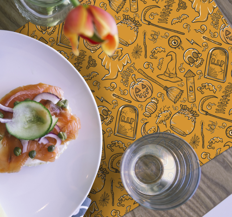 Set de table halloween motifs effrayants - TenStickers