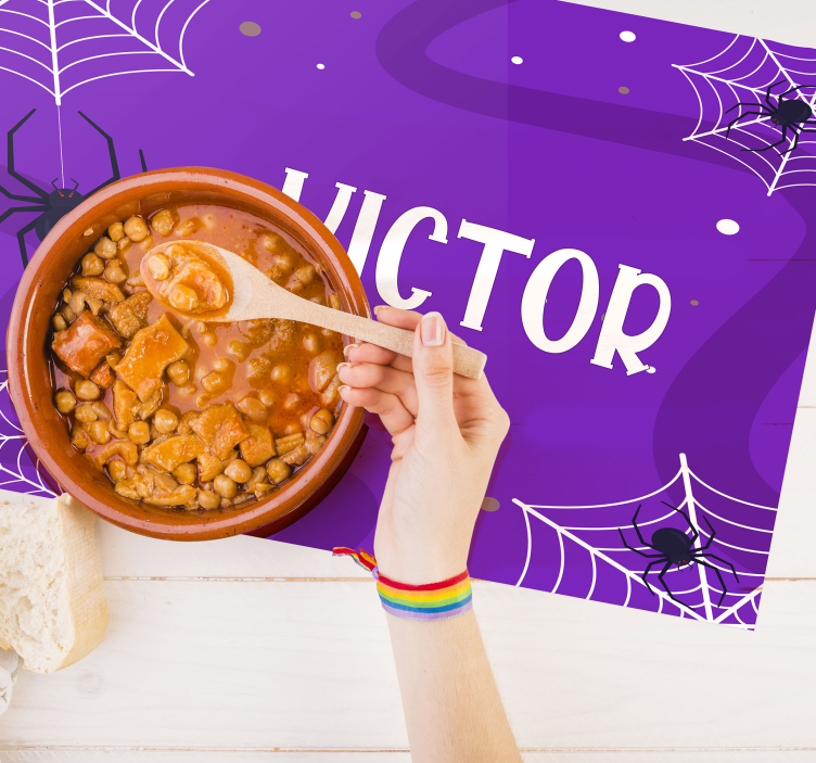 Set de table halloween toiles d'araignée effrayantes - TenStickers