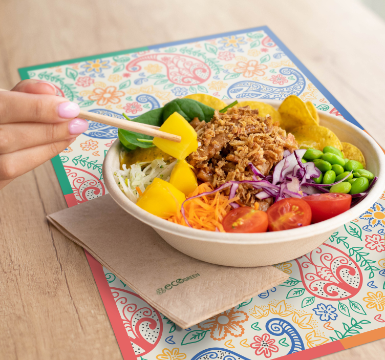 Set de table imprimé paisley coloré - TenStickers