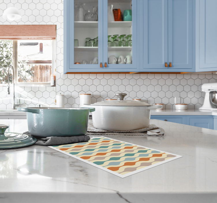 Set de table lignes colorées style vintage - TenStickers