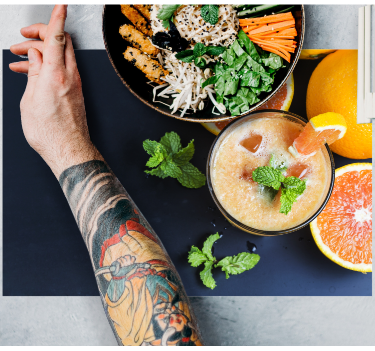 Set de table maison boisson aux agrumes frais - TenStickers