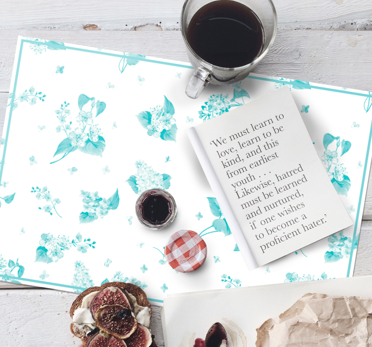 Set de table moderne à motif floral - TenStickers