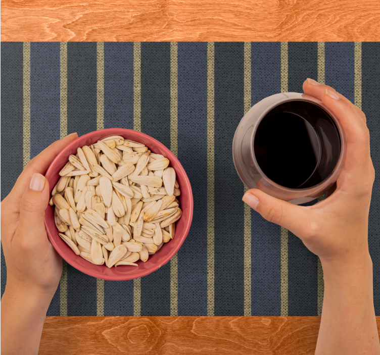 Set de table moderne chemin de table rayé - TenStickers