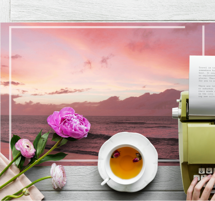 Set de table moderne coucher de soleil côtier serein - TenStickers