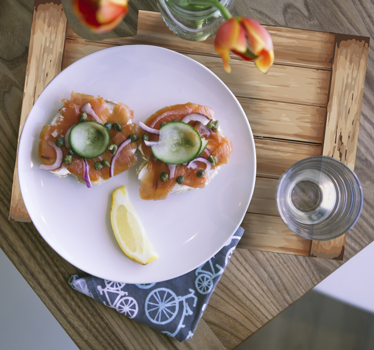 Set de table moderne Palette en bois - TenStickers