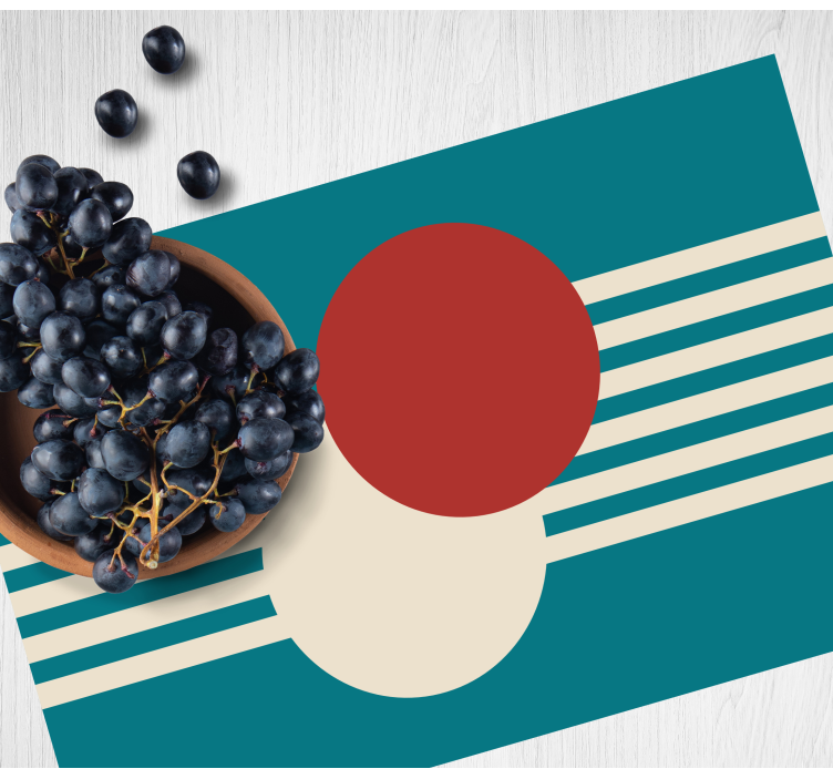 Set de table moderne formes colorées abstraites - TenStickers