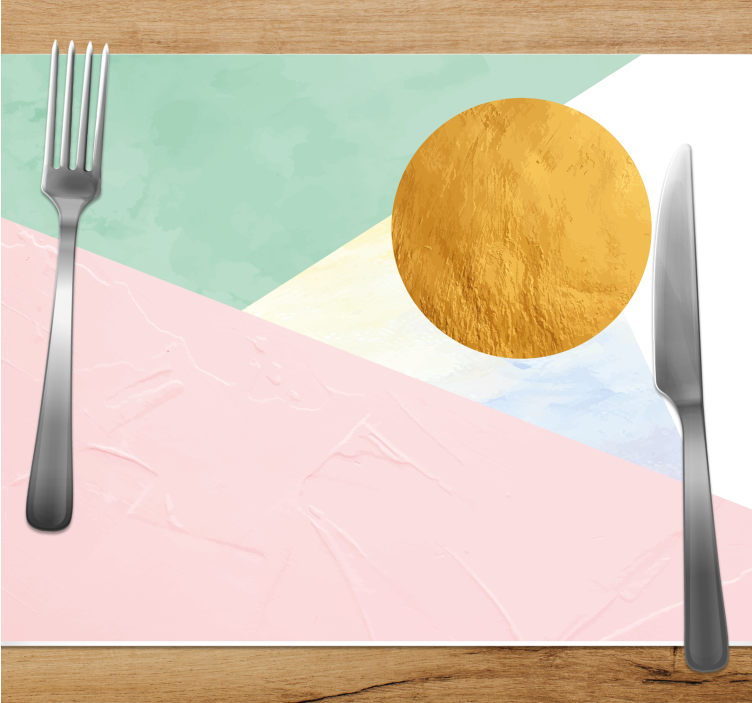 Set de table moderne formes géométriques texturées - TenStickers