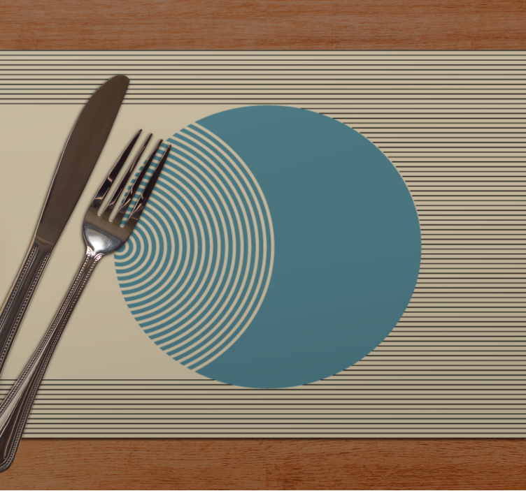 Set de table moderne motif circulaire géométrique - TenStickers