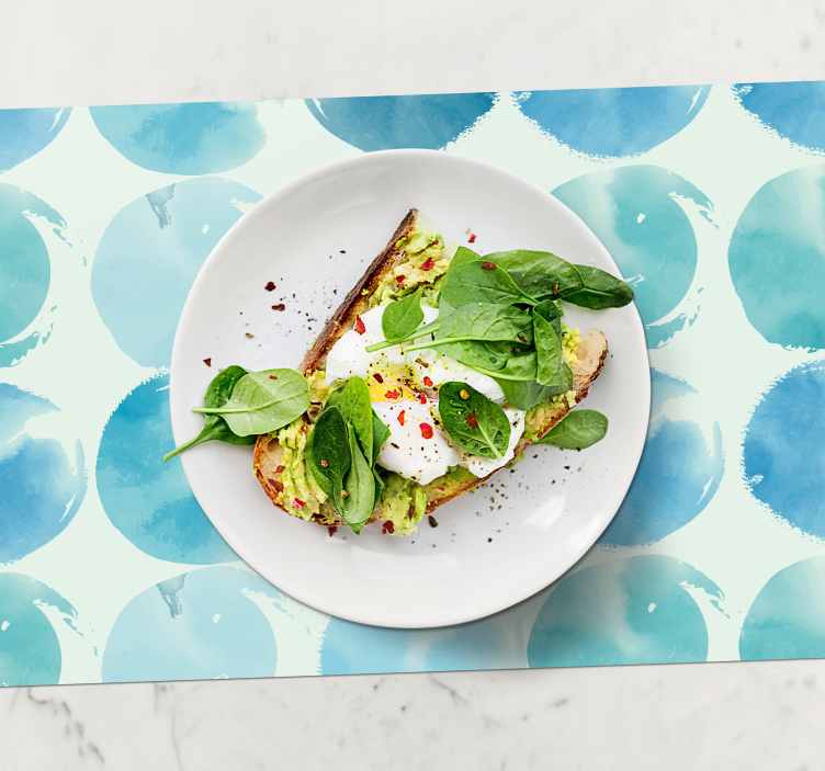 Set de table moderne motifs aquarelle circulaires - TenStickers